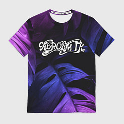 Футболка мужская Aerosmith neon monstera, цвет: 3D-принт