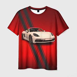 Футболка мужская Немецкий спортивный автомобиль Porsche, цвет: 3D-принт