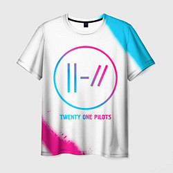 Футболка мужская Twenty One Pilots neon gradient style, цвет: 3D-принт