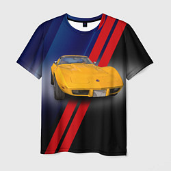 Футболка мужская Классический спорткар Chevrolet Corvette Stingray, цвет: 3D-принт
