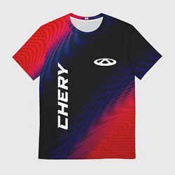 Футболка мужская Chery красный карбон, цвет: 3D-принт