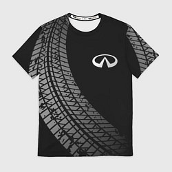 Футболка мужская Infiniti tire tracks, цвет: 3D-принт
