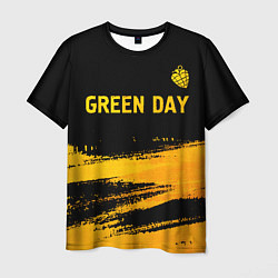 Футболка мужская Green Day - gold gradient: символ сверху, цвет: 3D-принт