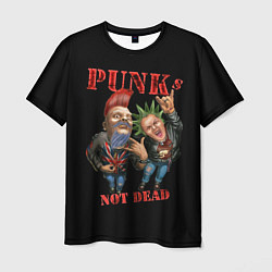 Футболка мужская Punks Not Dead - панки хой, цвет: 3D-принт
