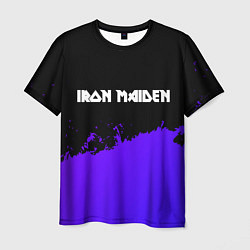 Футболка мужская Iron Maiden purple grunge, цвет: 3D-принт