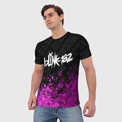 Футболка мужская Blink 182 rock legends: символ сверху, цвет: 3D-принт — фото 2