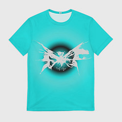 Футболка мужская Сияние бабочки - черный - коллекция Хуф и Ся, цвет: 3D-принт