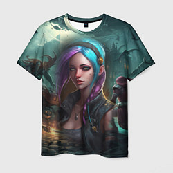 Футболка мужская Jinx art Arcane League of Legends, цвет: 3D-принт