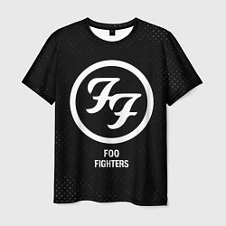 Футболка мужская Foo Fighters glitch на темном фоне, цвет: 3D-принт