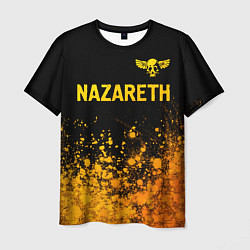 Футболка мужская Nazareth - gold gradient: символ сверху, цвет: 3D-принт