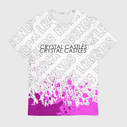 Футболка мужская Crystal Castles rock legends: символ сверху, цвет: 3D-принт