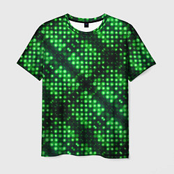 Футболка мужская Яркие зеленые точки, цвет: 3D-принт