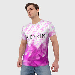 Футболка мужская Skyrim pro gaming: символ сверху, цвет: 3D-принт — фото 2