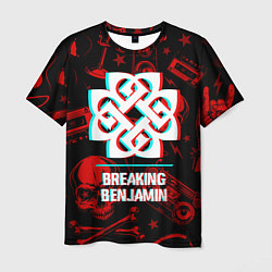 Футболка мужская Breaking Benjamin rock glitch, цвет: 3D-принт