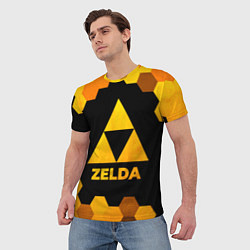 Футболка мужская Zelda - gold gradient, цвет: 3D-принт — фото 2