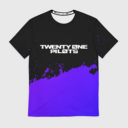 Футболка мужская Twenty One Pilots purple grunge, цвет: 3D-принт