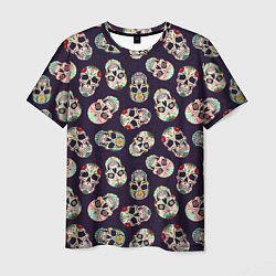 Футболка мужская Узор с черепами Pattern with skulls, цвет: 3D-принт