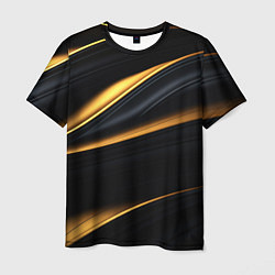 Футболка мужская Black gold texture, цвет: 3D-принт
