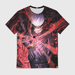 Футболка мужская Годжо Сатору red, цвет: 3D-принт