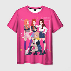 Футболка мужская Blackpink anime poster, цвет: 3D-принт