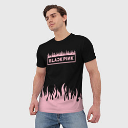 Футболка мужская Blackpink - flames, цвет: 3D-принт — фото 2
