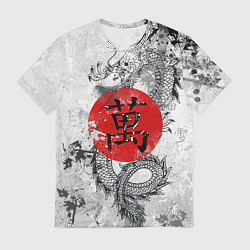 Футболка мужская Dragon - white grunge, цвет: 3D-принт