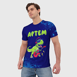 Футболка мужская Артем рокозавр, цвет: 3D-принт — фото 2