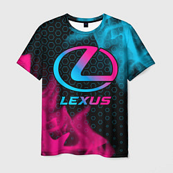 Футболка мужская Lexus - neon gradient, цвет: 3D-принт