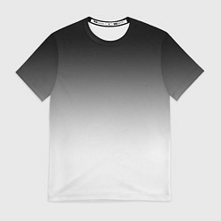 Футболка мужская Black and white gradient, цвет: 3D-принт