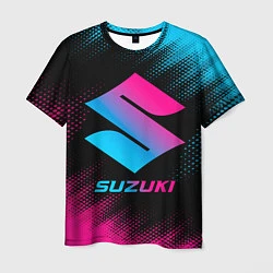 Футболка мужская Suzuki - neon gradient, цвет: 3D-принт