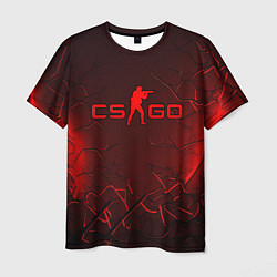 Футболка мужская CSGO logo dark red, цвет: 3D-принт