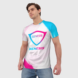 Футболка мужская Genesis neon gradient style, цвет: 3D-принт — фото 2