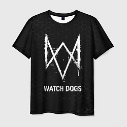 Футболка мужская Watch Dogs glitch на темном фоне, цвет: 3D-принт