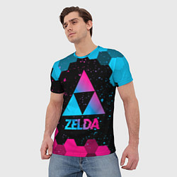 Футболка мужская Zelda - neon gradient, цвет: 3D-принт — фото 2