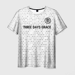 Футболка мужская Three Days Grace glitch на светлом фоне: символ св, цвет: 3D-принт