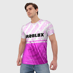 Футболка мужская Roblox pro gaming: символ сверху, цвет: 3D-принт — фото 2