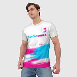 Футболка мужская Danganronpa neon gradient style: символ сверху, цвет: 3D-принт — фото 2