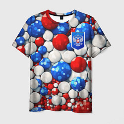 Футболка мужская Шарики триколор, цвет: 3D-принт
