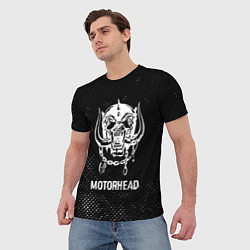 Футболка мужская Motorhead glitch на темном фоне, цвет: 3D-принт — фото 2