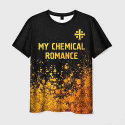 Футболка мужская My Chemical Romance - gold gradient: символ сверху, цвет: 3D-принт