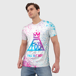 Футболка мужская Fall Out Boy neon gradient style, цвет: 3D-принт — фото 2