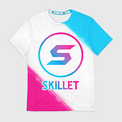 Футболка мужская Skillet neon gradient style, цвет: 3D-принт