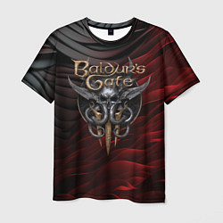 Футболка мужская Baldurs Gate 3 logo dark red black, цвет: 3D-принт