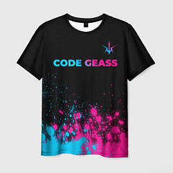 Футболка мужская Code Geass - neon gradient: символ сверху, цвет: 3D-принт
