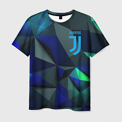 Футболка мужская Juventus blue abstract logo, цвет: 3D-принт