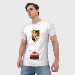 Футболка мужская Porsche car, цвет: 3D-принт — фото 2