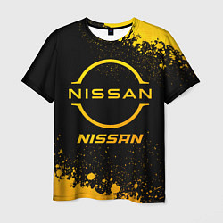 Футболка мужская Nissan - gold gradient, цвет: 3D-принт