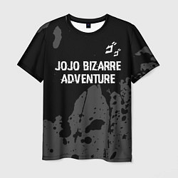 Футболка мужская JoJo Bizarre Adventure glitch на темном фоне: симв, цвет: 3D-принт