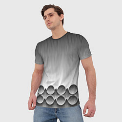 Футболка мужская Круглая полосатая геометрия, цвет: 3D-принт — фото 2