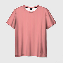 Футболка мужская Благородный розовый полосатый, цвет: 3D-принт